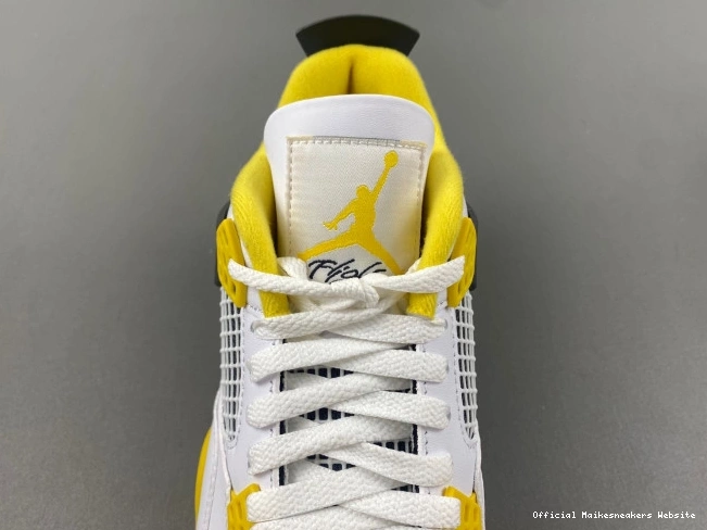 Official Maikesneakers 4 Jordan Vivid Sulfur Air AQ9129-101 WNNS 0817